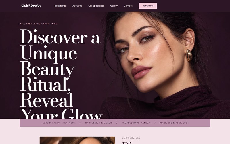 Demo preview of the Beauty 6 theme