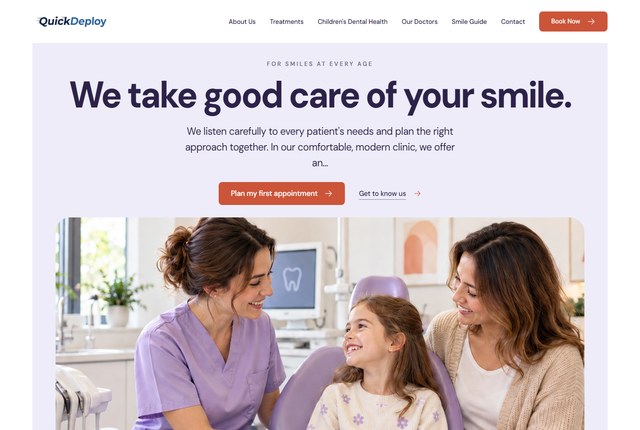 Demo preview of the Dental Clinic 2 theme