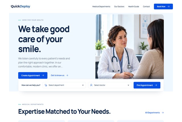 Demo preview of the Dental Clinic 3 theme