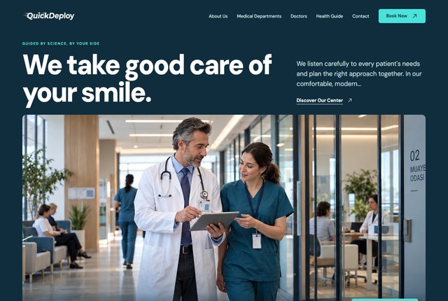 Demo preview of the Dental Clinic 4 theme