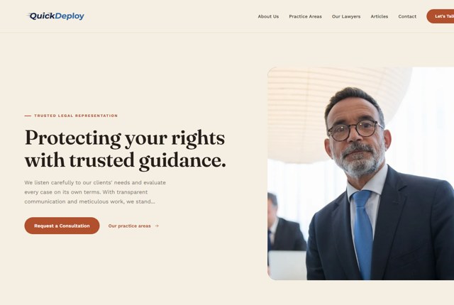 Demo preview of the Law Firm 2 theme