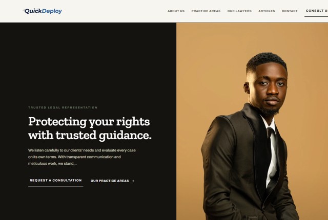 Demo preview of the Law Firm 3 theme