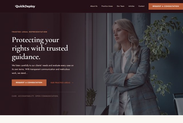 Demo preview of the Law Firm 5 theme