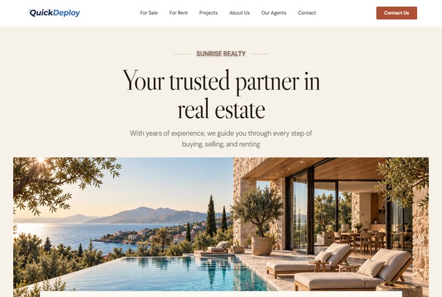 Demo preview of the Real Estate 4 theme