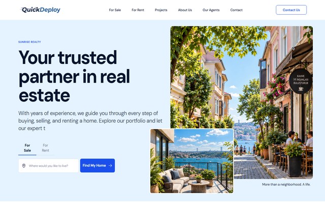 Demo preview of the Real Estate 6 theme
