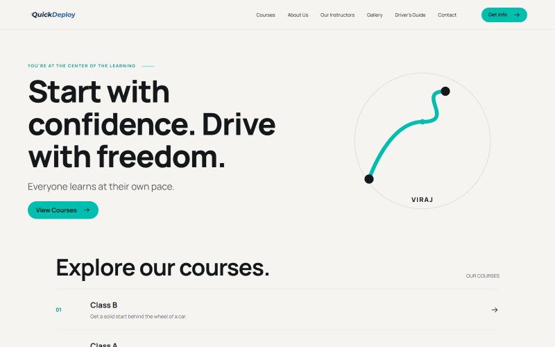 Demo preview of the Driving School 10 theme